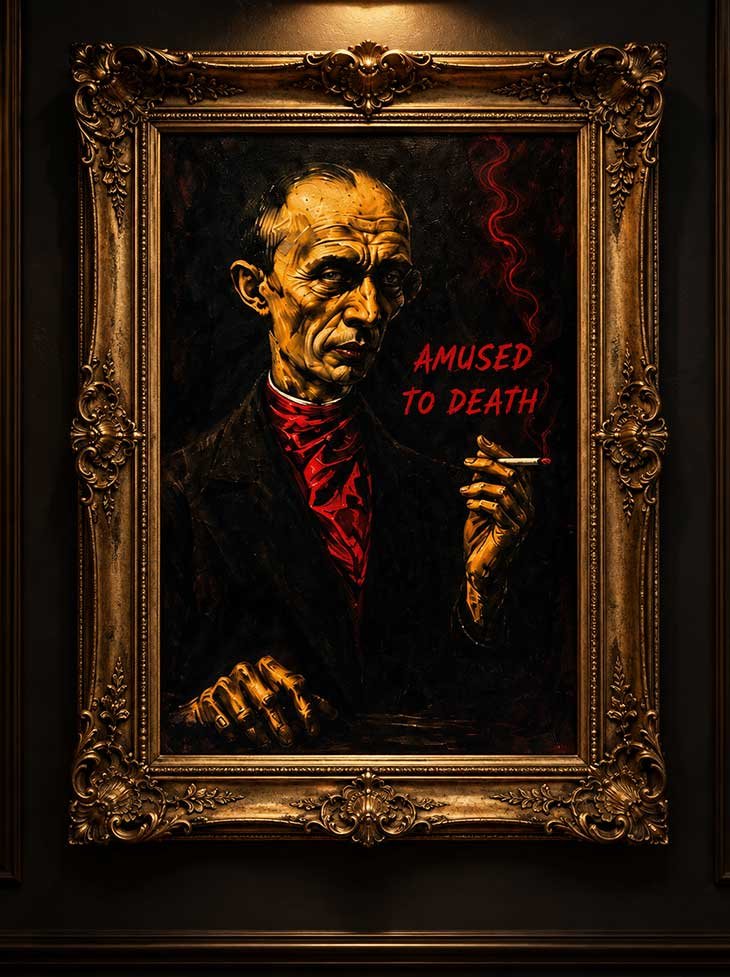 AMUSED TO DEATH artwork